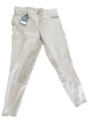 Ovation Ladies SoftFlex Mid Rise Grip-To Full Seat Breeches 34R Equestrian