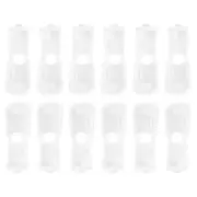 19mmx13mm(LxW) Cord End Tips - 12Pack - Nylon Shoe Lace End Clips - White