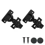 JQK Cabinet Door Hinges Black, Soft Closing 1/2" Partial Overlay Cupboard Doo...