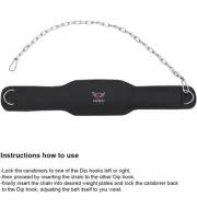JAYEFO DIP BELT WITH CHAIN INDUSTRIAL STRENGTH STEEL 36 INCHES WEIGHTED GYM