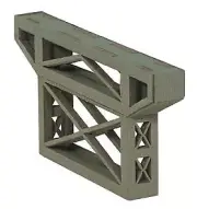 Noch 67031 HO Scale Steel Truss Bridge Pier - Kit (Laser-Cut Card)