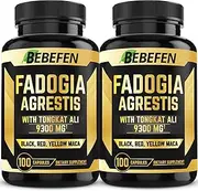 (2 Packs) Fadogia Agrestis Capsules 9300mg with Fadogia Agrestis, Tongkat Ali, Maca - 200 Capsules Total for 200 Days Supply