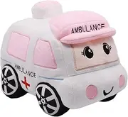 YONLIT Soft Plush Ambulance Stuffed Car Toy Super Cute White Truck Plushie Excellent Gifts for Kids or Birthday Party 10.6 Inches (Ambulance)
