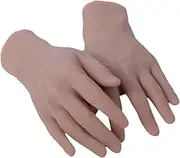 JAYIOLA 1 Pair Lifesize Men Model Hands Soft Male Gloves Rings Display