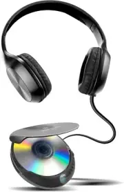 Portable CD Player with Headphones | 60-Sec Anti-Skip Compact Disc Player with