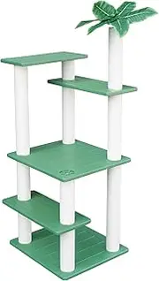 56 Inches Large Outdoor Waterproof Cat Tower, Multi-Level Cat Tree, for Outside and Indoor Cats, with PVC Board and Cat Scratching Posts