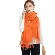 Women's Scarf Pashmina Shawls and Wraps for Evening Dress Bridesmaid Orange