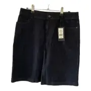 SABA | SIZE 10 |BNWT RRP $149 Denim Indigo “Edna”Skirt Pleated Front Detail