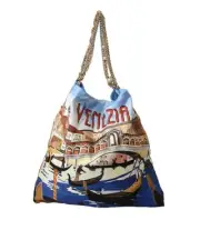 Dolce & Gabbana Venezia Print Tote Chain Strap Tote Women Multicolor Tote Bags