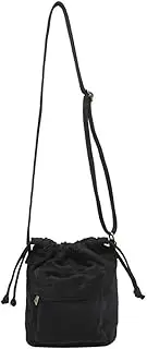 [FRVXO] Small Crossbody Bag for Women Cute Shoulder Bag Mini Drawstring Bucket Bag Canvas Tote Handbag Cellphone Bag Purse