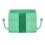 Wall Mounted Organizer Storage Box Remote Control Mobile Phone Plug Holder Green