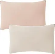 JELLYMONI 2 Pack Muslin Toddler Pillowcase for 13x18 Pillow, 100% Cotton Baby Pillow Case Cover for Bed, Toddler Cot and Travel, Soft & Breathable Baby Kids Envelope Pillowcase, No Pillow