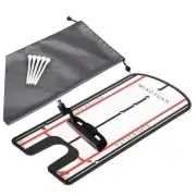 Golf Putting Alignment Mirror with Putting Cup Combo, Portable Swing Training