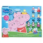 【PEPPA PIG 粉紅豬】9入公仔旅行盒 F2173(佩佩豬)