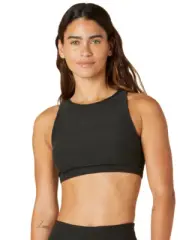 New Beyond Yoga Spacedye Open Back Heather Darkest Night M or L