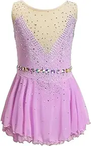 [Zagitova] Ice Figure Skating Dress for Girls Patchwork Women Handmade Competition Dance Outfits with Shiny Rhinestone