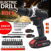 Electric Cordless Hammer Drill Impact Driver Screwdriver With Battery Charger