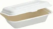 Sugarcane 7 x 5 inch Clamshell, 450ml/15oz Bagasse Meal box, 50/pack, Eco-friendly