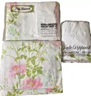 Vintage Lady Pepperell Full & Fitted Sheets & Pillowcase No-Iron Percale NOS