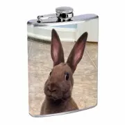 Funny Face Animals D4 Flask 8oz Stainless Steel Hip Drinking Whiskey