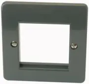 FRONTPLATE 1 GANG EURO 2 APERTURE GRY - K182GRA