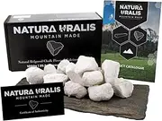 Natura Uralis Premium Belgorod chalk chunks | 200g of White Chalk Chunks - Amazing Crunch, Satisfying Earthy, Velvety and Firm Texture, ASMR Sensation, Natural Calcium Carbonate