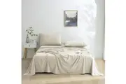 Dreamaker Micro Flannel Sheet Set - Cream