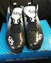Boombah Men's Siege Molded Football Cleat Mid - Size 11.5 - Black/White