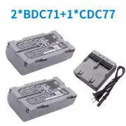 2*7.2V BDC71 Li-ion Battery For GM52 IM101 Total Station Rechargeable W/1*CDC77