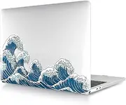 Laptop Hard Shell Case Compatible with MacBook Pro 14 inch 2021 2023 Release Model M1 A2442 M2 A2779 with Touch ID, Plastic Protective Beautifully Designed Hard Shell Case Cover, Sea Wave