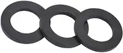 12pcs Rubber Washer Ring Kit Sealing Fastener Plug Water Pipe Hydraulic Fittings DIY Black (1 inch)