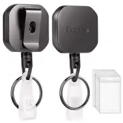 Badge Holder Reel Retractable, Metal Heavy Duty Badge Holder with Belt Clip K...