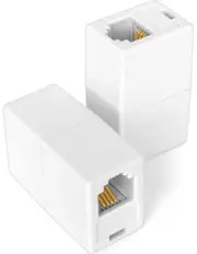 2Pack RJ11 Coupler Phone Line Connector Telephone Cord Adapter RJ11 6P4C Fema...