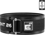 Hybrid Leather Weightlifting Belt for Men & Women - Self locking Adjustable Leather Lifting Belt for Powerlifting, Olympic lifting & Functional Fitness - Weight Belt, Squat Belt, Back Support - Patent