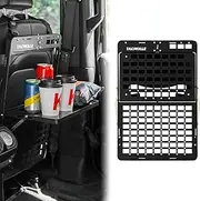 TACMOLLE Car Back Seat Organizer, Tactical Back Seat Organizer with Tray, Rigid MOLLE Panel Car Storage Organizer with Foldable Food Tray, Heavy-Duty Modular Storage MOLLE Panels for Vehicles
