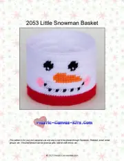 Christmas Little Snowman Basket- Plastic Canvas Pattern or Kit