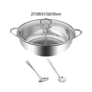 Hot Pot with Divider Lids Ramen Cooker Mandarin Duck Pot Glass Lids Kitchenware