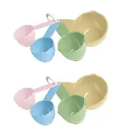 2x 4pc Cuisena Melamine Measuring Cup Spoon/Scoop Set Baking/Kitchen Utensil Set