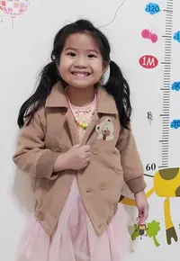 在飛比找Yahoo!奇摩拍賣優惠-二手童裝 品牌童裝 小童 Meando 米果咖啡色雙排扣厚毛