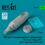 1/35 UB-32A-73 Rocket Launchers Pickup Truck for MT-LB/Uaz/Pickup wZPU-2/ BMP-2