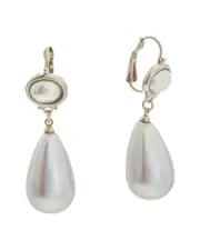 Kenneth Jay Lane 7-15mm Faux Pearl Dangle Earrings