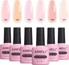 AIMEILI 5 in 1 Builder Base Gel Size Name:10 Ml (Pack Of 6) Colour Name:Pink
