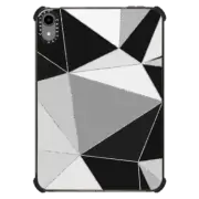 iPad mini (6th gen) iPad Impact Case Geometrical black white gray silver glitter abstract pattern