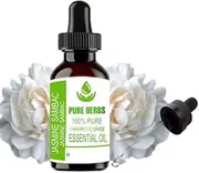 PH Jasmine Sambac (Jasmine Sambac) Pure & Natural Therapeautic Grade Essential Oil with Dropper 50ml
