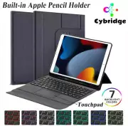 Wireless iPad Keyboard Case Cover Bluetooth Touchpad for iPad 9/8/7 10.2" 10.5"