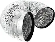 TEHAUX 1Pc Double Aluminum Foil Vent Hose Flexible Air Duct for Kitchen Exhaust Durable and High Temperature Resistant for Dryers and Bathrooms