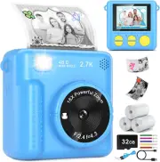 Kids Camera Instant Print, Christmas Birthday Gifts for Boys Girls Age 3-12, 2.4