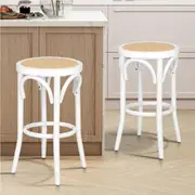 2x ALFORDSON Bar Stools Renata Rattan White