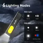 LED Magnet Flashlight USB-C Rechargeable 800Lm Mini Torch Pocket Work Light