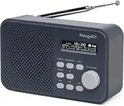 MD2 DAB/DAB Plus Radio with Bluetooth, Digital Radio, FM Radio, Small Kitchen Radio with Mains Operation and Battery, Portable Dab Radio, Display, Alarms and Clock, Snooze Function, Dark Grey